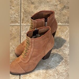 Kelsie Dagger Brown Suede Ankle Boots
